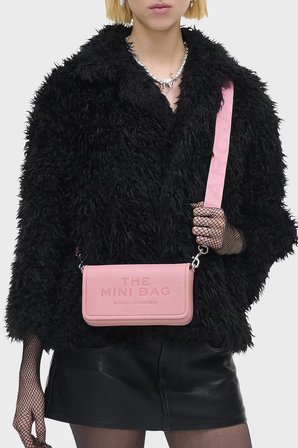 Marc Jacobs The Mini Hakiki Deri Logolu Çıkarılabilir Askılı Kadın Çanta ÇANTA 2S4SMN080S02 669 PEMBE