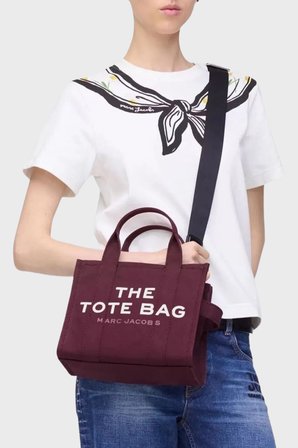 Marc Jacobs Logolu Çıkarılabilir Askılı Deri Tote Kadın Çanta ÇANTA M0016493 510 MÜRDÜM