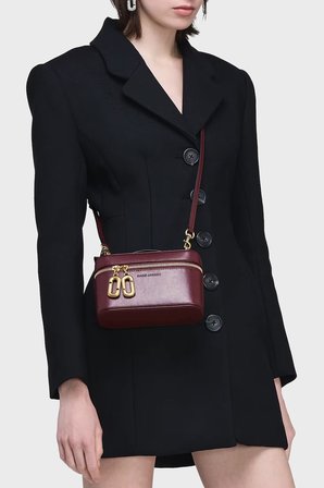 Marc Jacobs Logolu Çıkarılabilir Askılı Cross Body Kadın Çanta ÇANTA 2P6SMN009S01 935 BORDO