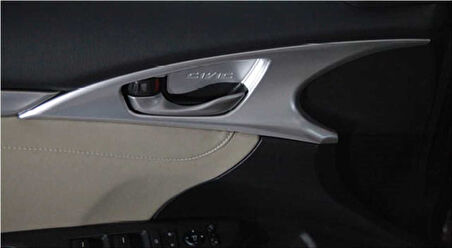 Honda Civic Fc5 2016-2020 İç Kapı Kolu Çerçevesi Silver Kalın