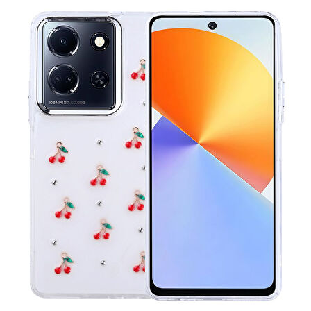 Gpack İnfinix Note 30 5G uyumlu Kılıf Kenarlar Airbagli Simli Şeffaf Kutup Kapak