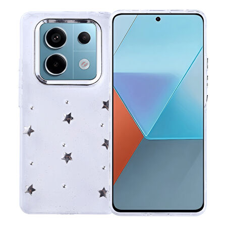 Gpack Xiaomi Redmi Note 14 Pro 4G uyumlu Kılıf Kenarlar Airbagli Simli Şeffaf Kutup Kapak