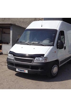 Citroen Relay Ön Kaput Koruma Rüzgarlığı 3mm Akrilik (ABS) Parlak Siyah Deflektör 2002-2006