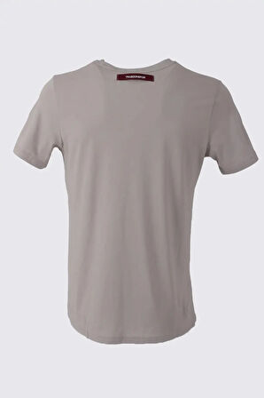 TSHİRT BİSİKLET YAKA SOL GÖĞÜS KARE DESEN BASKILI