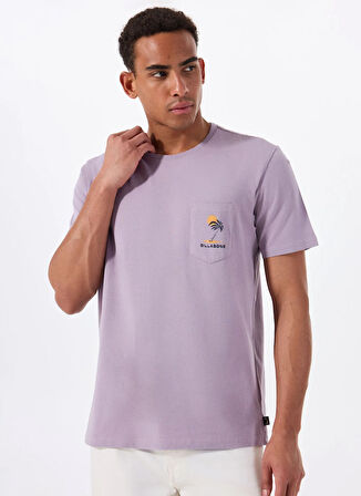 Billabong TROPPO PREMIUM SS 24A351512 Mor Bisiklet Yaka Regular Fit Düz Erkek T-Shirt