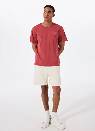 Billabong TWIN PEAKS REGULAR SS 24A351528 Kiremit Bisiklet Yaka Regular Fit Düz Erkek T-Shirt