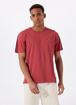 Billabong TWIN PEAKS REGULAR SS 24A351528 Kiremit Bisiklet Yaka Regular Fit Düz Erkek T-Shirt