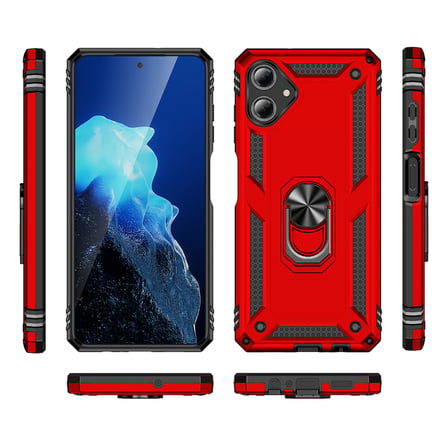 Gpack Samsung Galaxy A06 uyumlu Kılıf Vega Sert Silikon Tank Standlı Yüzüklü Mıknatıslı