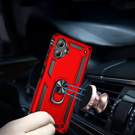 Gpack Samsung Galaxy A06 uyumlu Kılıf Vega Sert Silikon Tank Standlı Yüzüklü Mıknatıslı