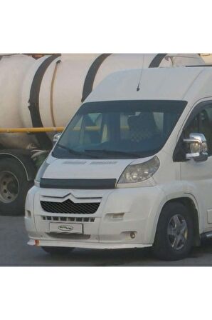 Citroen Relay Ön Kaput Koruma Rüzgarlığı 3mm Akrilik (ABS) Parlak Siyah Deflektör 2006-2014