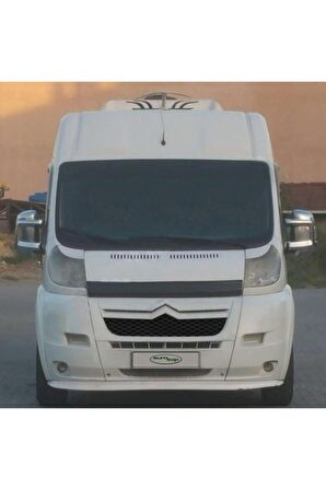 Citroen Relay Ön Kaput Koruma Rüzgarlığı 3mm Akrilik (ABS) Parlak Siyah Deflektör 2006-2014