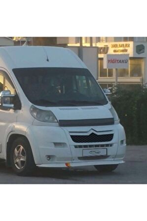 Citroen Relay Ön Kaput Koruma Rüzgarlığı 3mm Akrilik (ABS) Parlak Siyah Deflektör 2006-2014