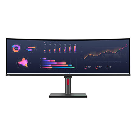 Lenovo ThinkVision P49w-30 63DBRAT1TK 49" 60Hz 4Ms HDMI+DP+USB-C+RJ45 HDR UW-DQHD IPS Pivot Curved Vesa Monitör