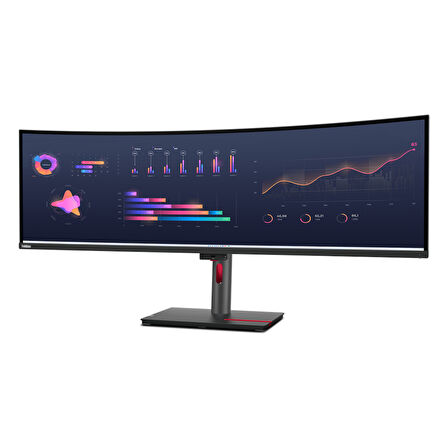 Lenovo ThinkVision P49w-30 63DBRAT1TK 49" 60Hz 4Ms HDMI+DP+USB-C+RJ45 HDR UW-DQHD IPS Pivot Curved Vesa Monitör
