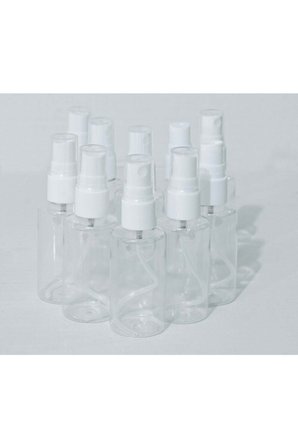 Sprey Başlı Boş Pet Şişe Sağlam Plastik 10 Adet 50ml
