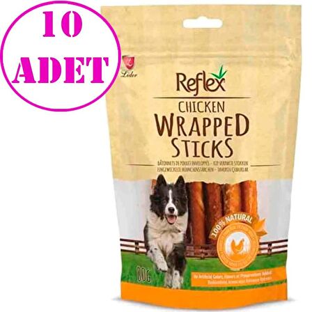 Reflex Tavuk Sargılı Köpek Ödül Çubuğu 80gr 10 AD