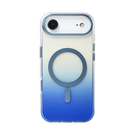 Gpack iPhone 17 Air uyumlu Kılıf Toros M-Safe Şarj Özellikli Transparan Renk Geçişli Silikon