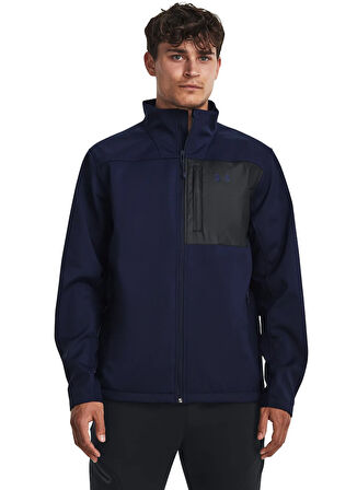 Under Armour 1371586-411-M Shield Jacket Mavi Düz Erkek Mont