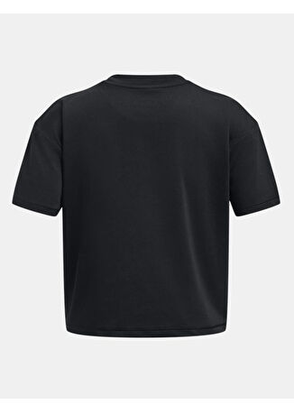 Under Armour Siyah Kız Çocuk Kısa Kollu Bol Kesim Düz T-Shirt 1379987-001 Motion SS