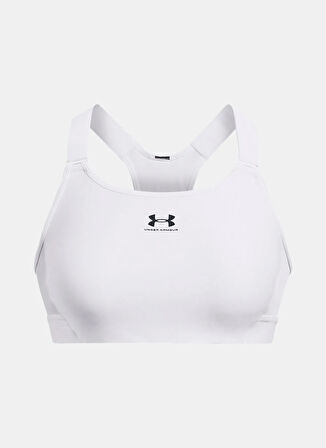 Under Armour 1379195-100-UA HeatGear High Beyaz Sporcu Sütyeni