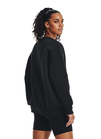 Under Armour Siyah Kadın Yuvarlak Yaka Sweatshirt 1379475-001 Essential Flc OS Crew