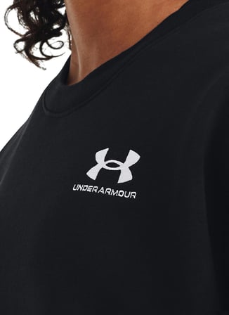 Under Armour Siyah Kadın Yuvarlak Yaka Sweatshirt 1379475-001 Essential Flc OS Crew