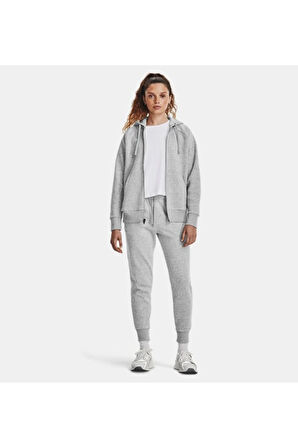 Kadın UA Rival Fleece Tam Boy Fermuarlı Kapüşonlu Üst 1379497-012
