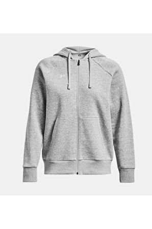 Kadın UA Rival Fleece Tam Boy Fermuarlı Kapüşonlu Üst 1379497-012