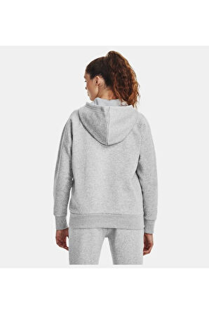 Kadın UA Rival Fleece Tam Boy Fermuarlı Kapüşonlu Üst 1379497-012