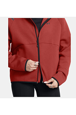 Kadın UA Unstoppable Fleece Tam Fermuarlı Sweatshirt 1379842-840