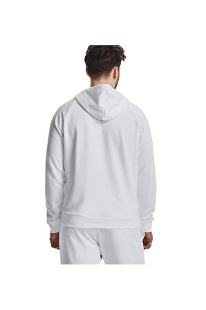 Under Armour 1379757 Rival Fleece Hoodie Beyaz Erkek Sweatshirt