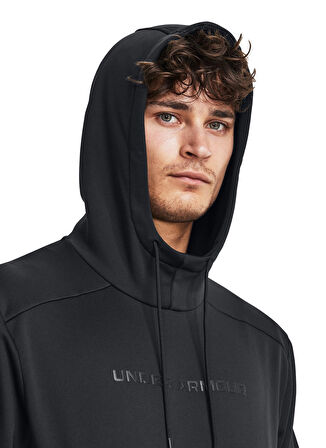 Under Armour Siyah Erkek Kapüşon Yaka Sweatshirt 1379744-001 UA Armour Fleece Graphi