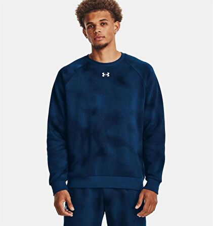 Under Armour UA Rival Fleece Printed Crew Erkek Sweatshirt