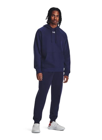 Under Armour Lacivert Erkek Kapüşonlu Sweatshirt 1379757-410 UA Rival Fleece Hoodie