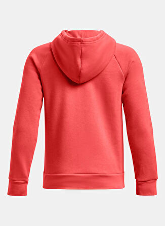 Under Armour Kırmızı Erkek Çocuk Kapüşonlu Uzun Kollu Bol Kesim Düz Sweatshirt 1379791-690 UA Rival Fleece BL Hood