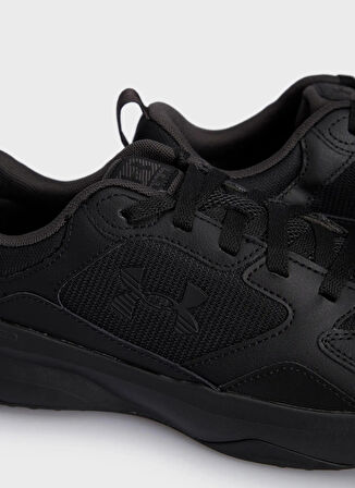 3026727-002 UA Charged Edge Standart Kalıp Deri Siyah Erkek Lifestyle Ayakkabı