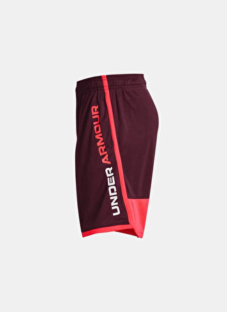 Under Armour Bordo Erkek Çocuk Bol Paça Bağlamalı Bol Kesim Düz Şort 1361802-602 UA Stunt 3.0 Shorts