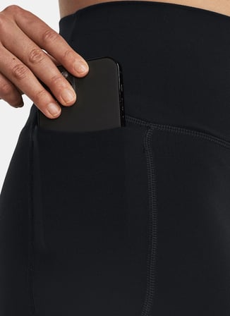Siyah Kadın Lastikli Bel Dar Kalıp Tayt 1382521-001 Meridian Bike Short 7in