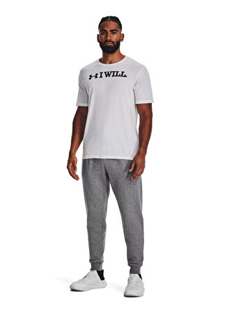 Under Armour Gri Erkek Bol Kesim Eşofman Altı 1379774-025 UA Rival Fleece Joggers