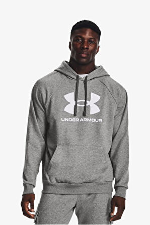 Under Armour Ua Rival Fleece Logo Hd Gri Erkek Sweatshirt 1379758-025