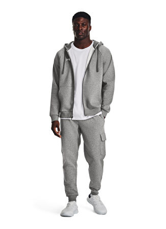 Under Armour Gri Erkek Sweatshirt 1379767-025 UA Rival Fleece FZ Hood