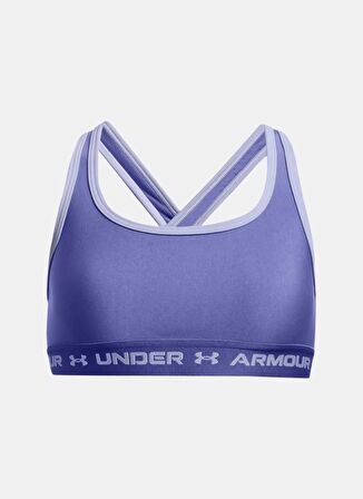 Under Armour Düz Mor Kadın Sporcu Büstiyer 1369971-561-G Crossback Mid Solid