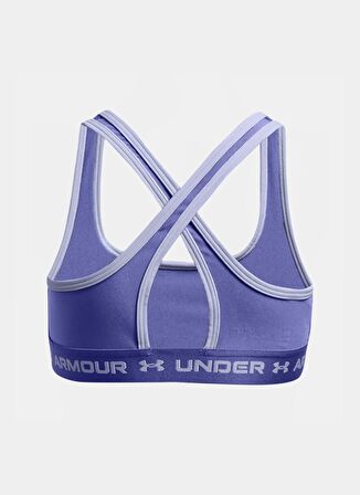 Under Armour Düz Mor Kadın Sporcu Büstiyer 1369971-561-G Crossback Mid Solid