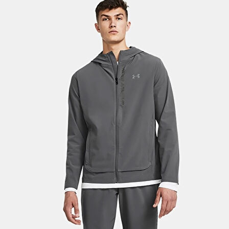 Under Armour Outrun The Erkek Gri Koşu Ceketi