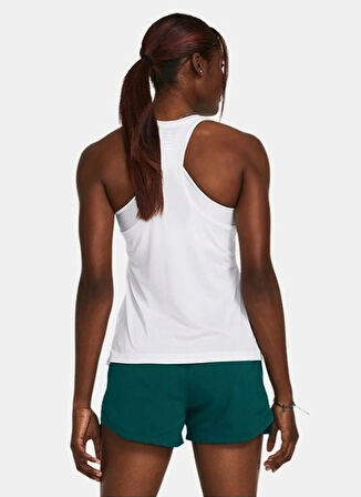 1382436-100 UA Launch Singlet U Yaka Fitted Beyaz Kadın Atlet