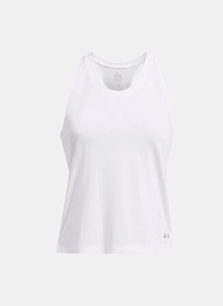 1382436-100 UA Launch Singlet U Yaka Fitted Beyaz Kadın Atlet