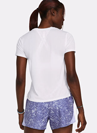 1382434-100 UA Launch Shortsleeve Beyaz Yuvarlak Yaka Fitted T-Shirt