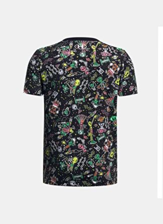 Under Armour Desenli Gri Erkek T-Shirt 1383597-011-UA ALIEN ALL SPORTS SS