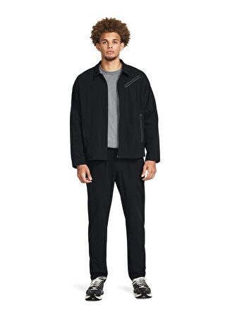 Under Armour 1383029-001 UA Unstoppable Vented J Siyah Gömlek Yaka Bol Kesim Erkek Zip Ceket
