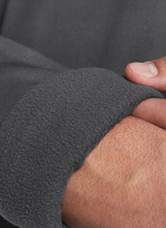 Gri Erkek Fermuarlı Yaka Normal Kalıp Sweatshirt 1373358-025 UA Armour Fleece 1/4 Zi